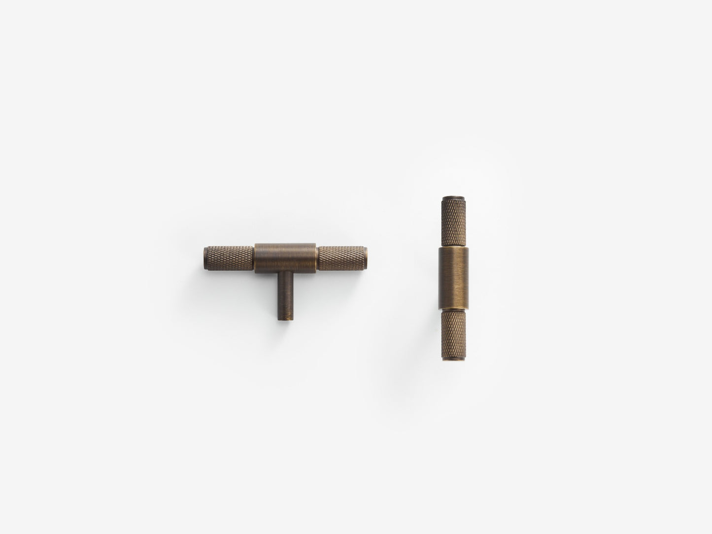 Antique Knurled Solid Brass Cabinet Handles
