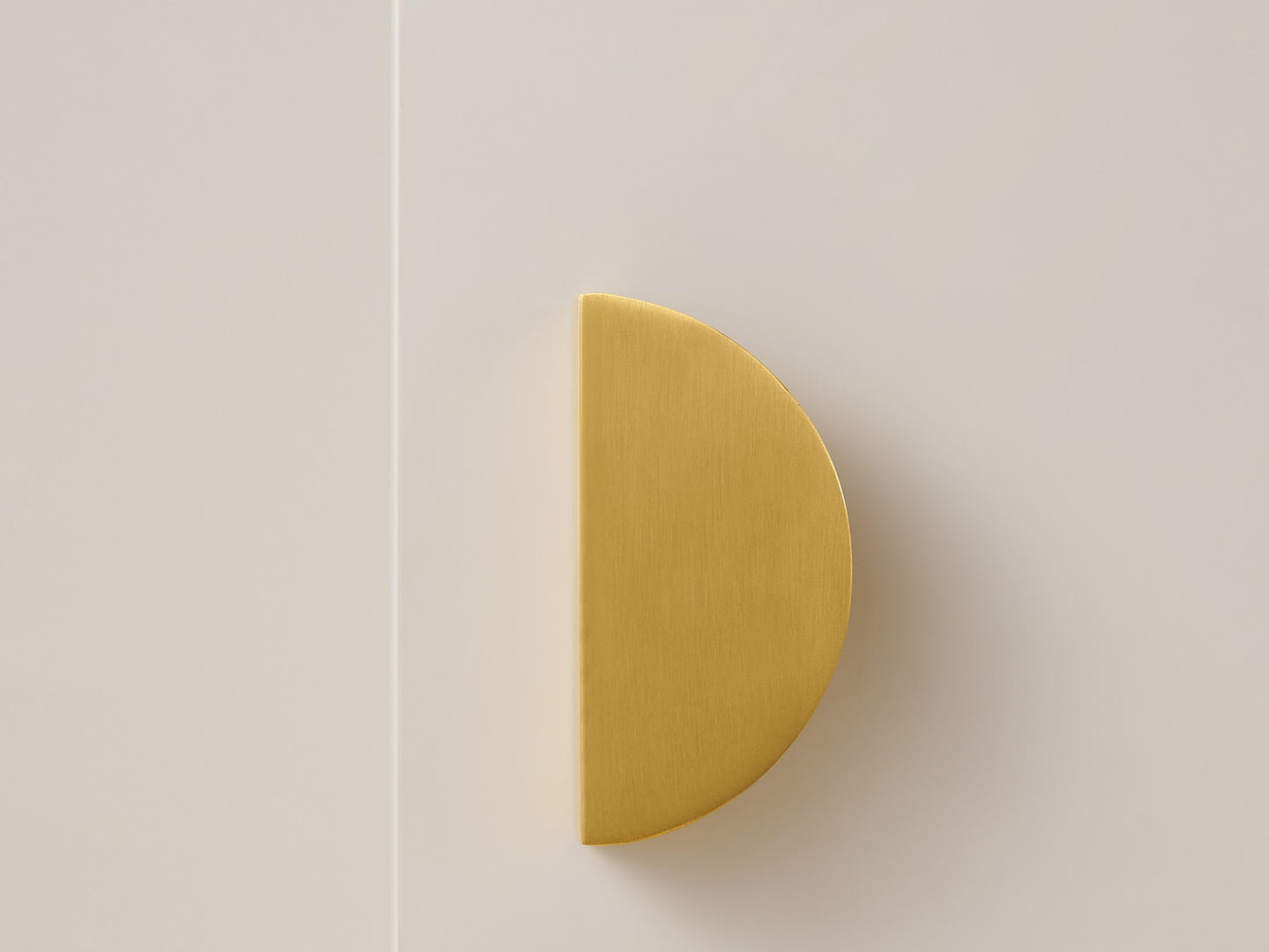 Angled Drawer Pulls - Solid Brushed Brass Drawer Pulls