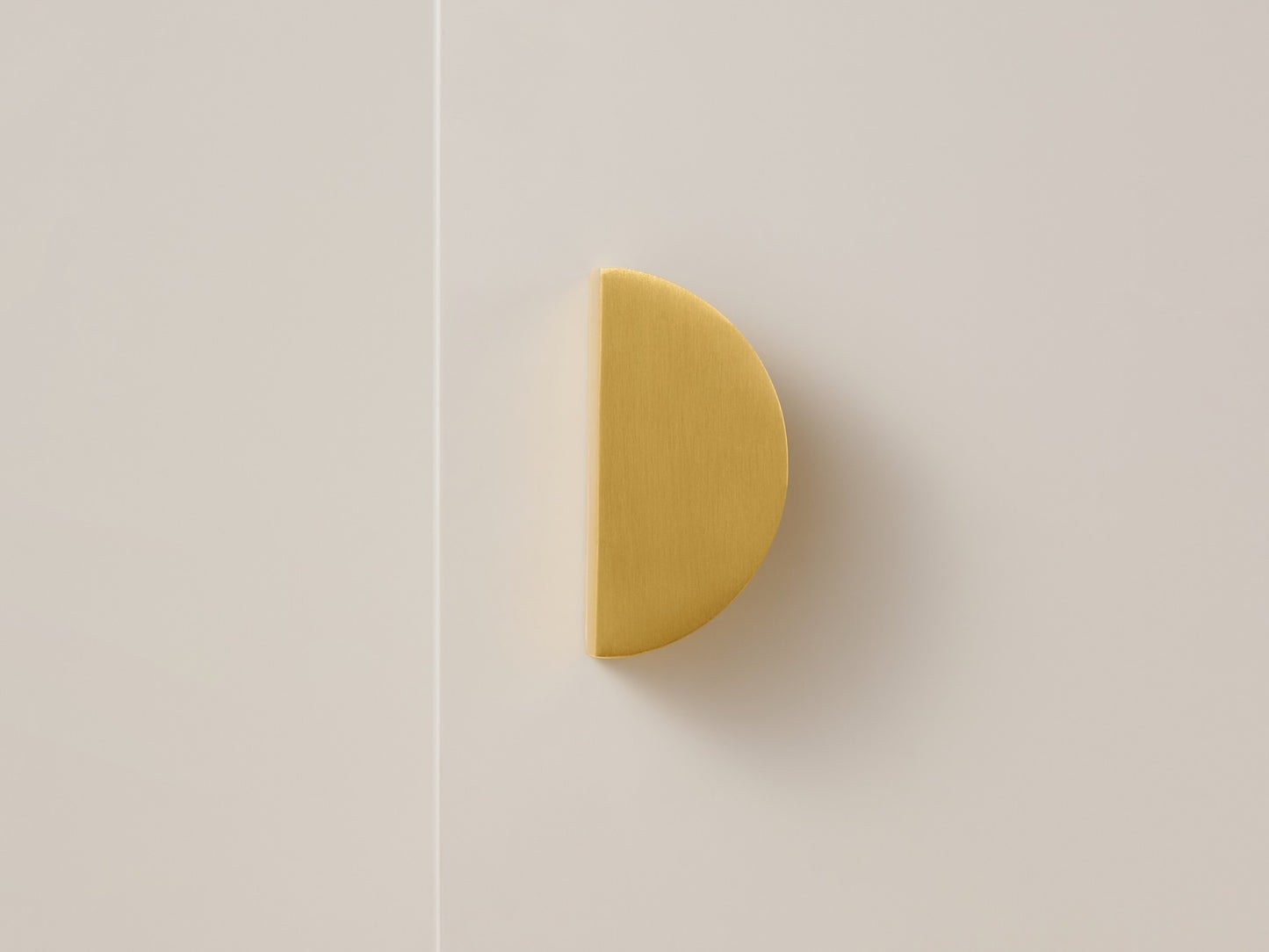 Angled Drawer Pulls - Solid Brushed Brass Drawer Pulls