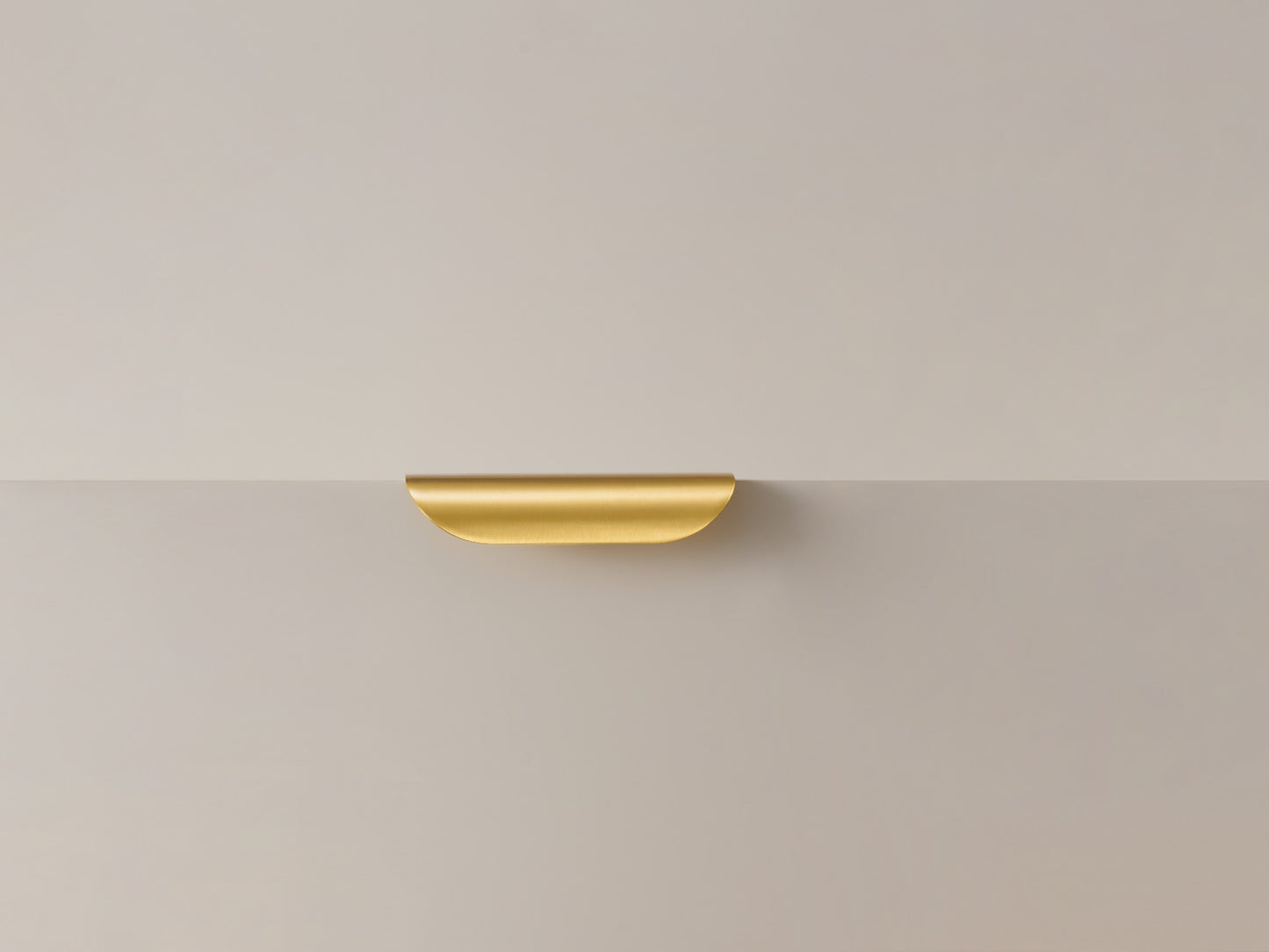 Curved Drawer Pulls - Solid Brushed Brass Drawer Pulls