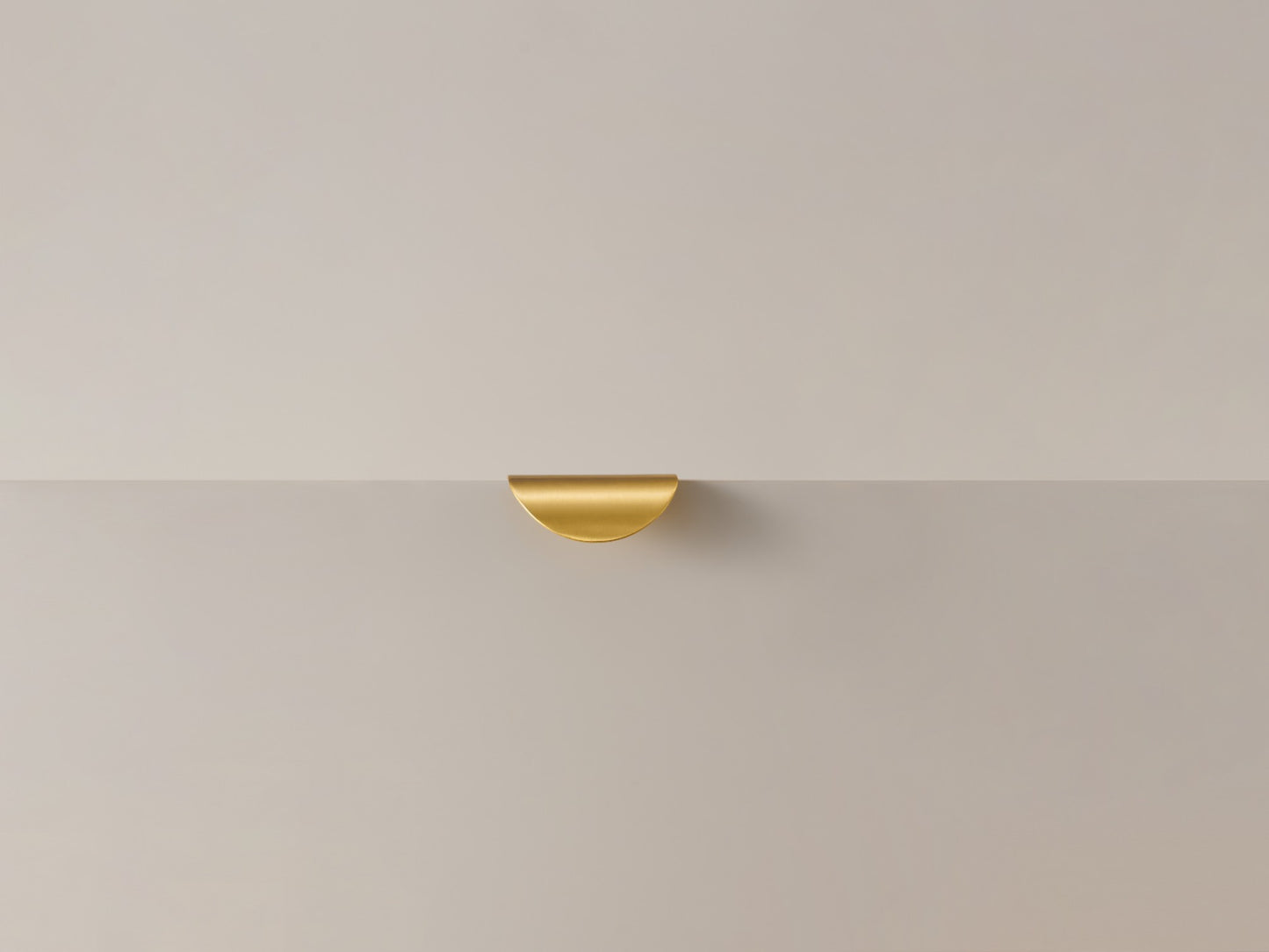 Curved Drawer Pulls - Solid Brushed Brass Drawer Pulls