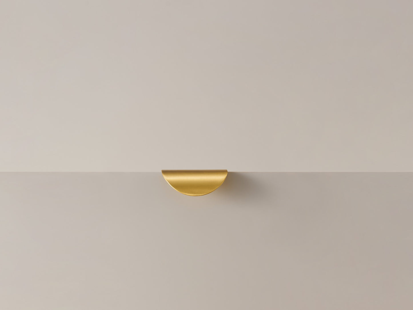 Curved Drawer Pulls - Solid Brushed Brass Drawer Pulls