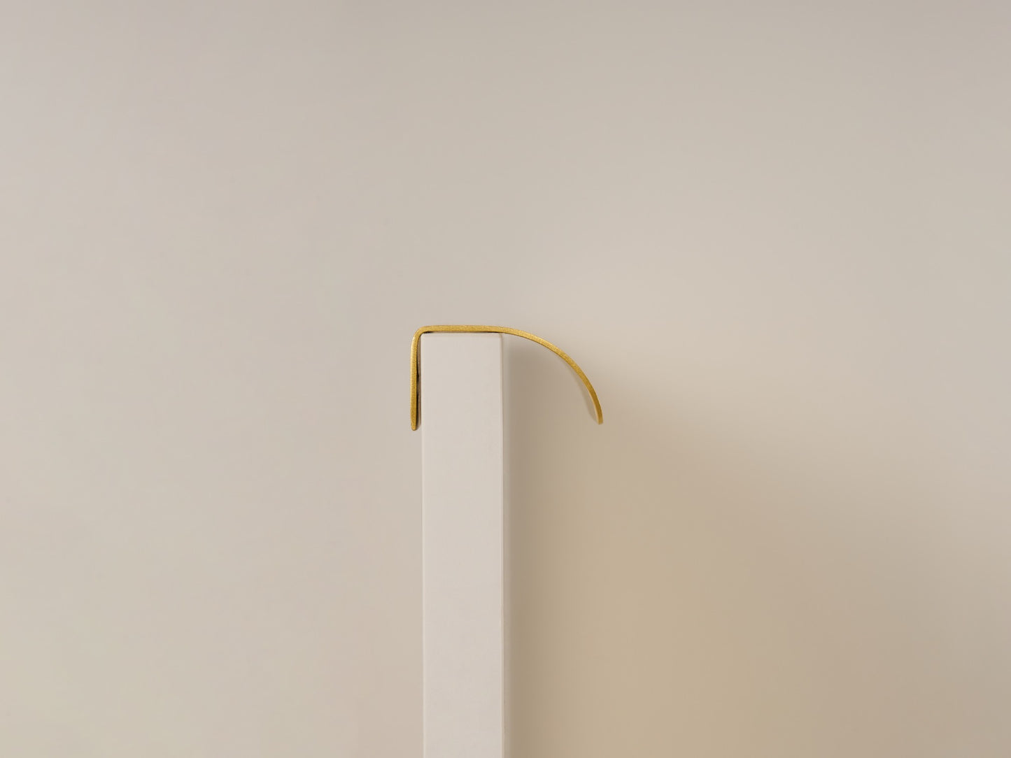 Curved Drawer Pulls - Solid Brushed Brass Drawer Pulls