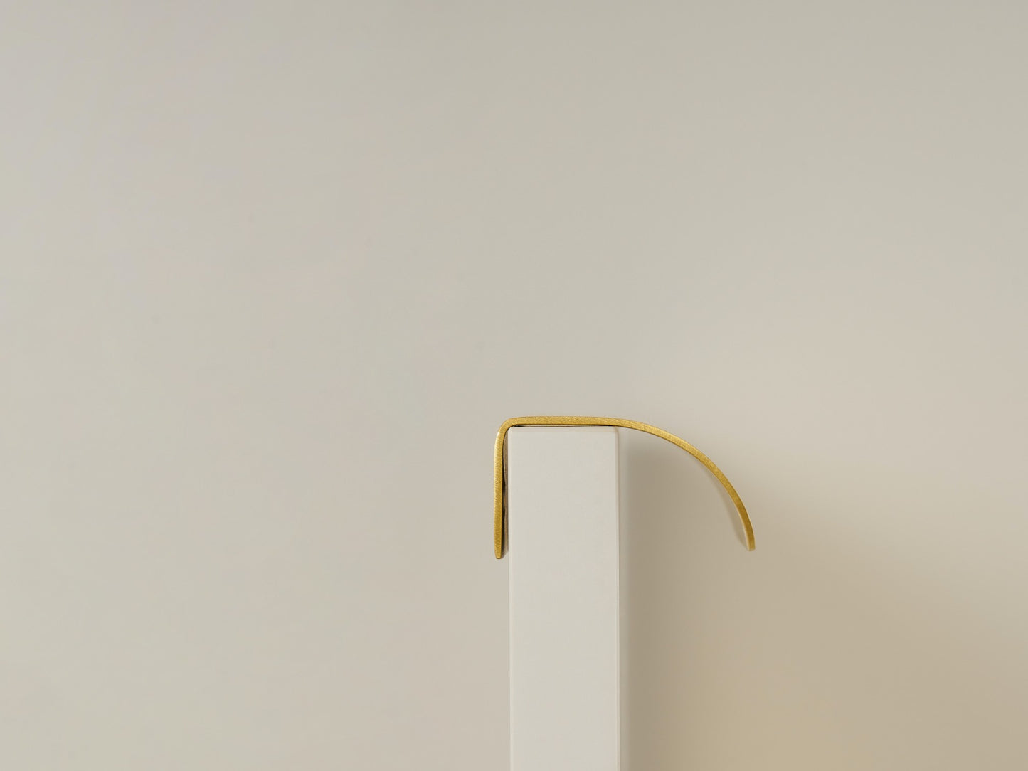 Curved Drawer Pulls - Solid Brushed Brass Drawer Pulls