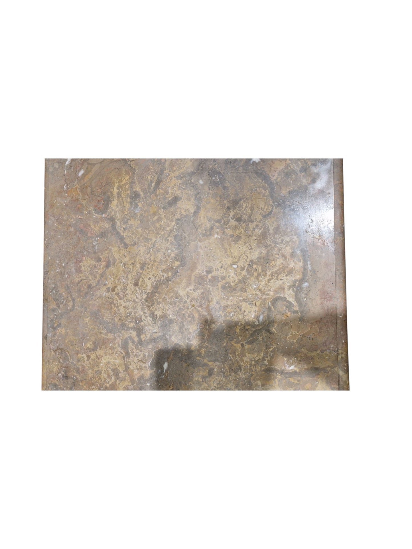 20th century coffee table in the French Louis XV manner, the rectangular marble top with