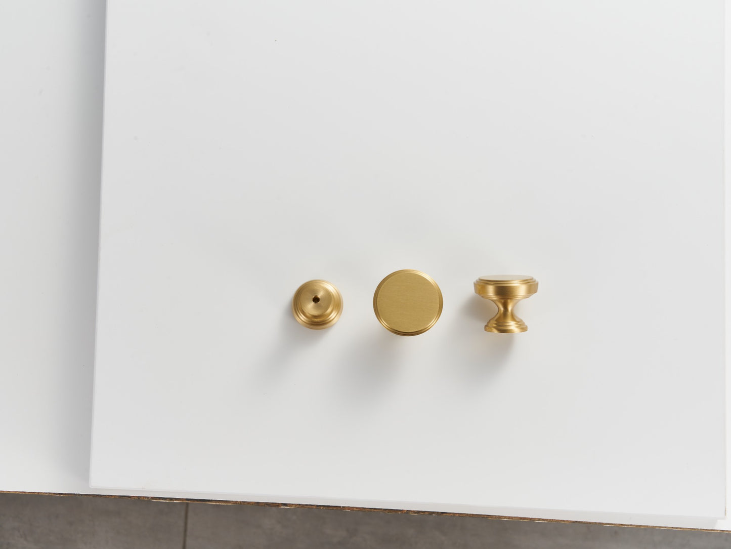Cupboard Knob – Brushed Brass - Various Sizes