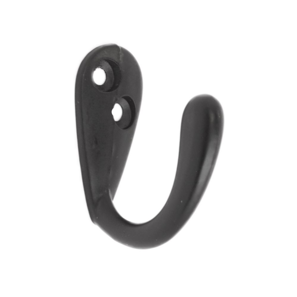 Single Robe Hooks - Solid Metal - Various Finishings - Pack of 1