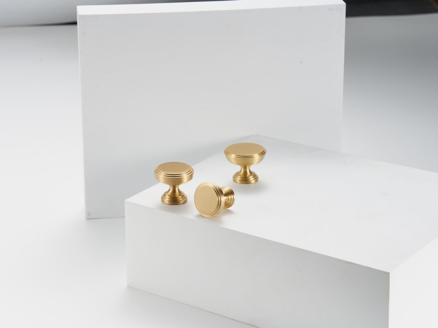 Cupboard Knob – Brushed Brass - Various Sizes