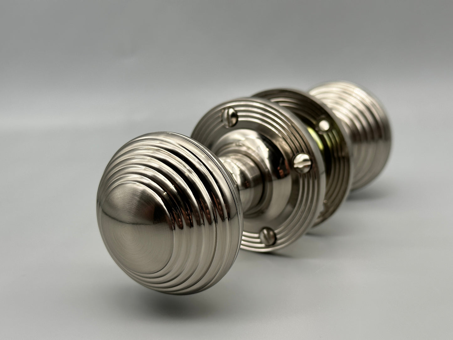 Beehive Satin Mortice Set - 40mm Door Knob Set