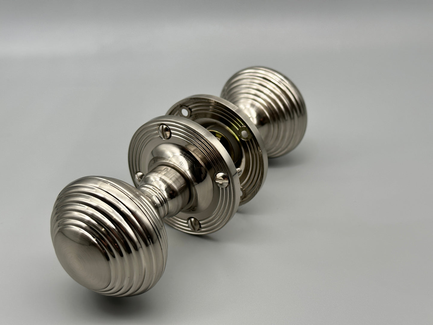 Beehive Satin Mortice Set - 40mm Door Knob Set
