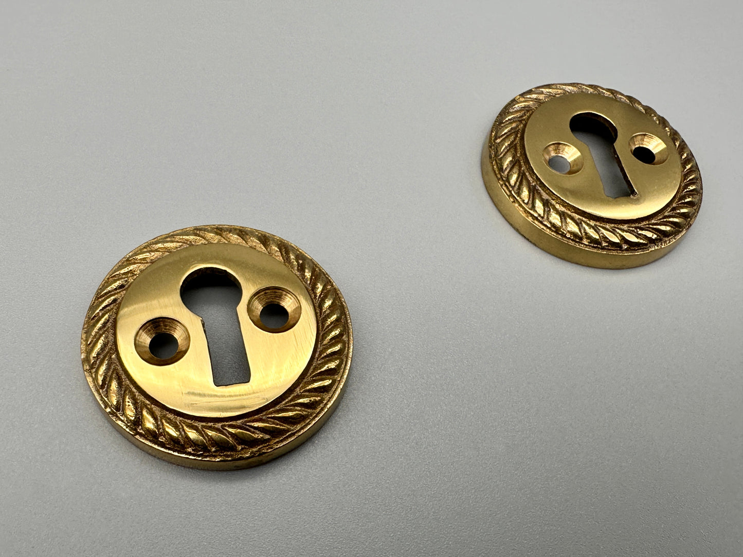 Georgian Brass Escutcheons - 32mm Diameter