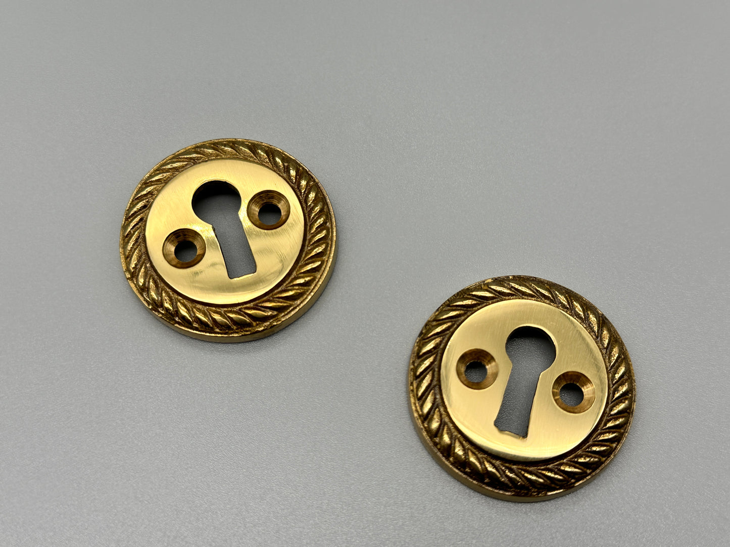 Georgian Brass Escutcheons - 32mm Diameter
