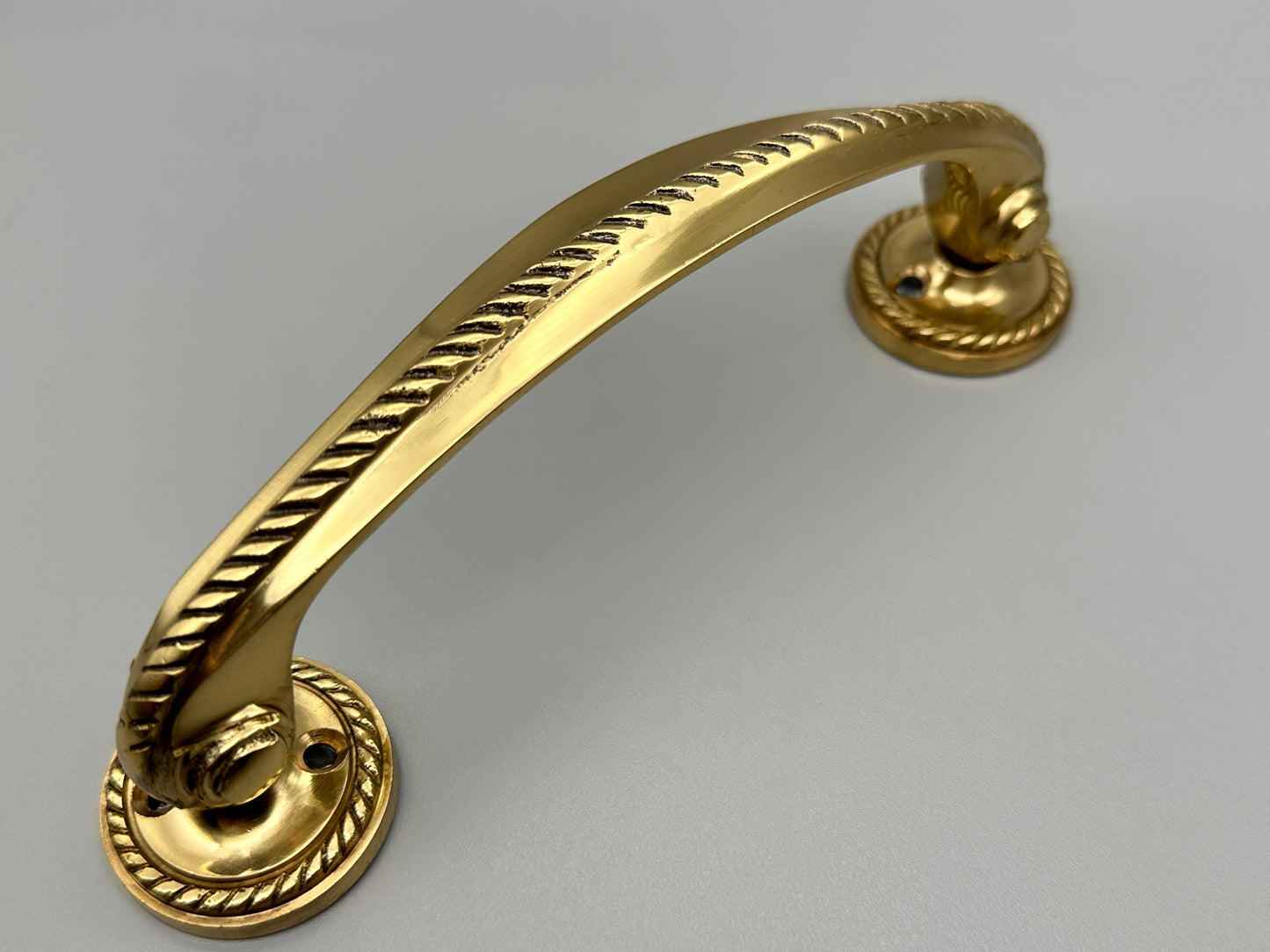 Georgian Solid Brass Victorian Handles - Front Fix - 175mm - Pack of 1