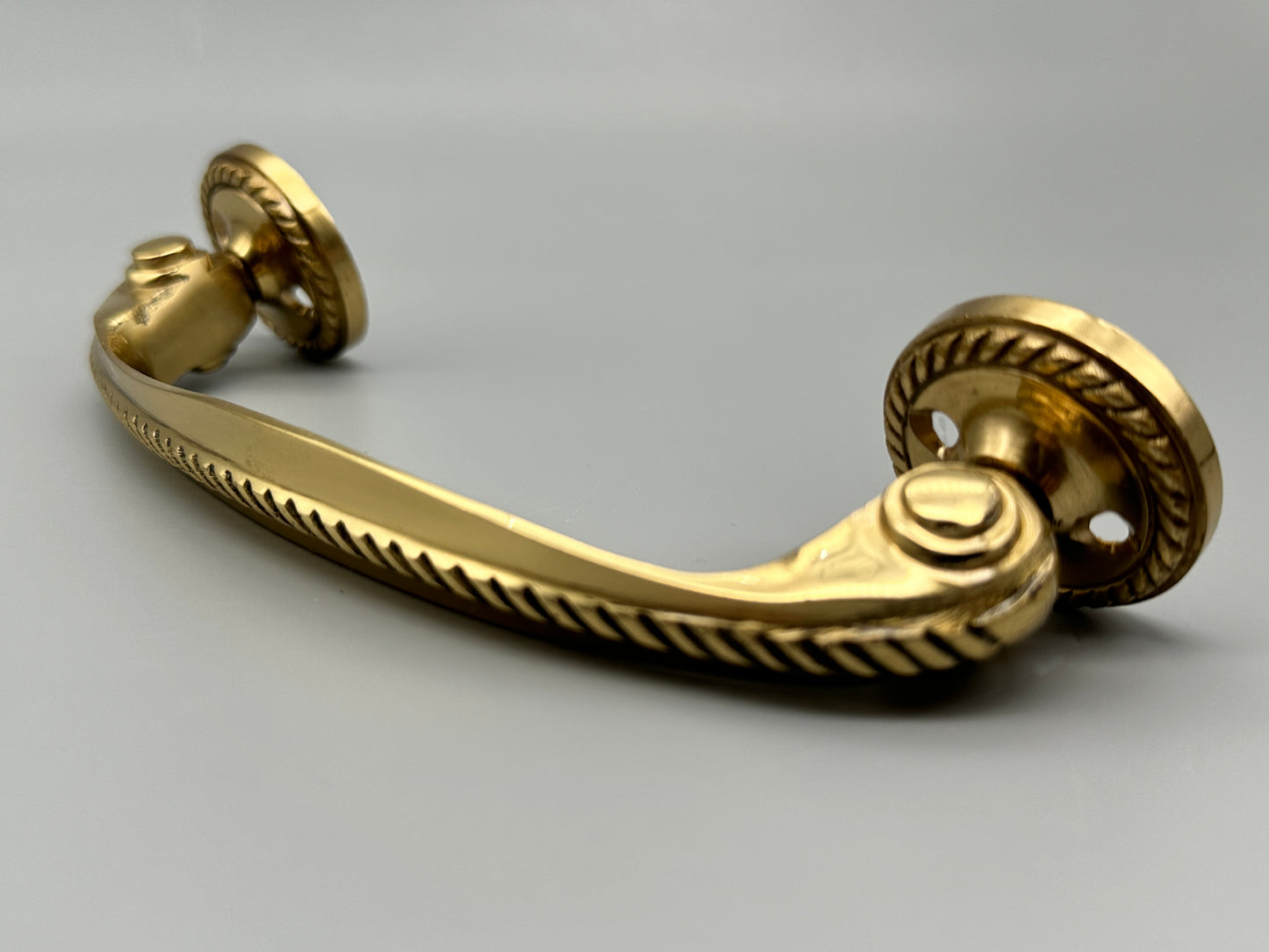 Georgian Solid Brass Victorian Handles - Front Fix - 175mm - Pack of 1