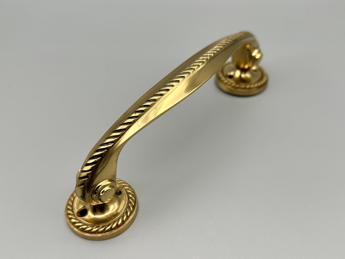 Georgian Solid Brass Victorian Handles - Front Fix - 175mm - Pack of 1
