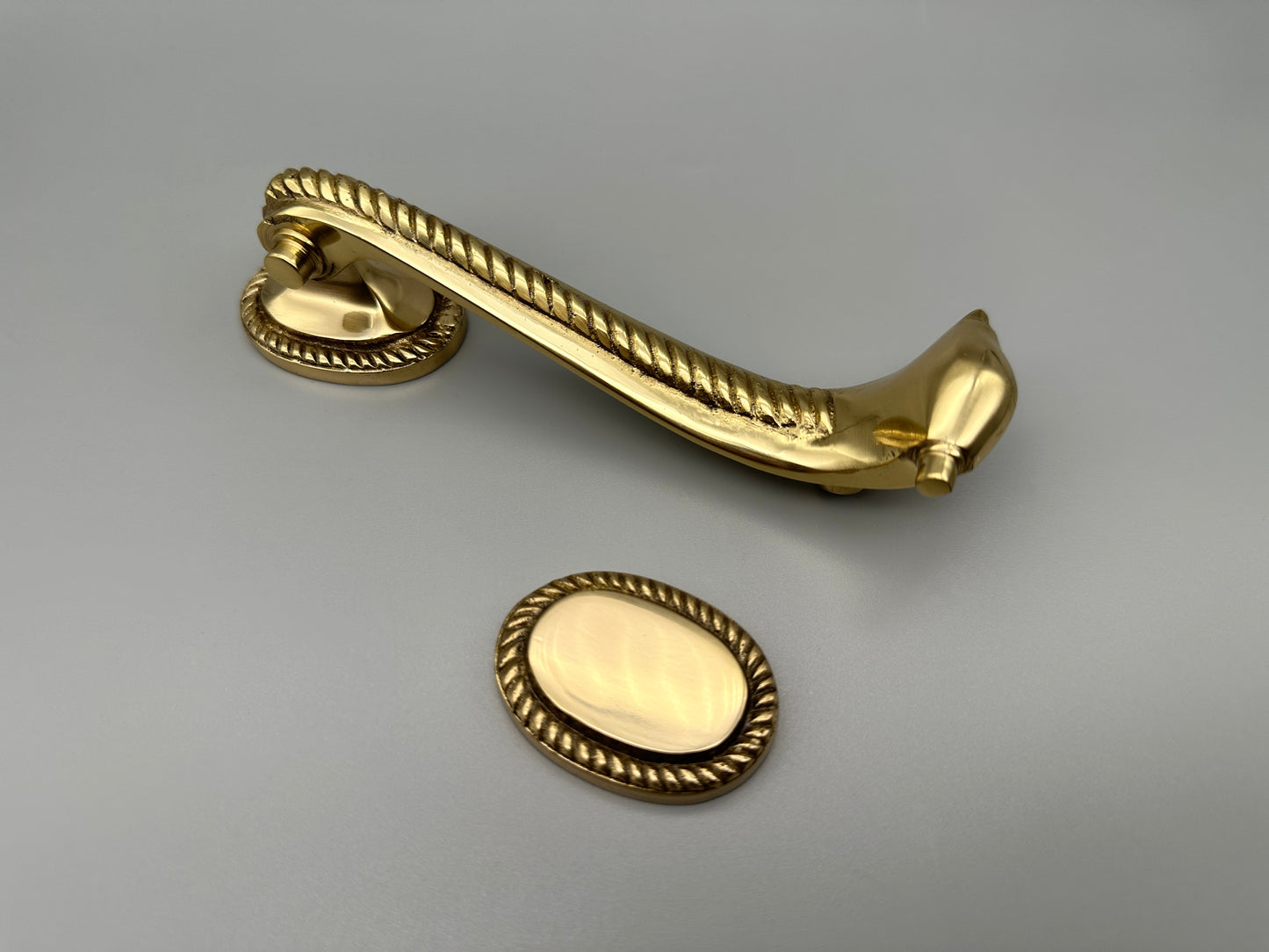 Georgian Solid Brass Door Knocker - Solid With Rear Fixing - 165mm - Pack of 1