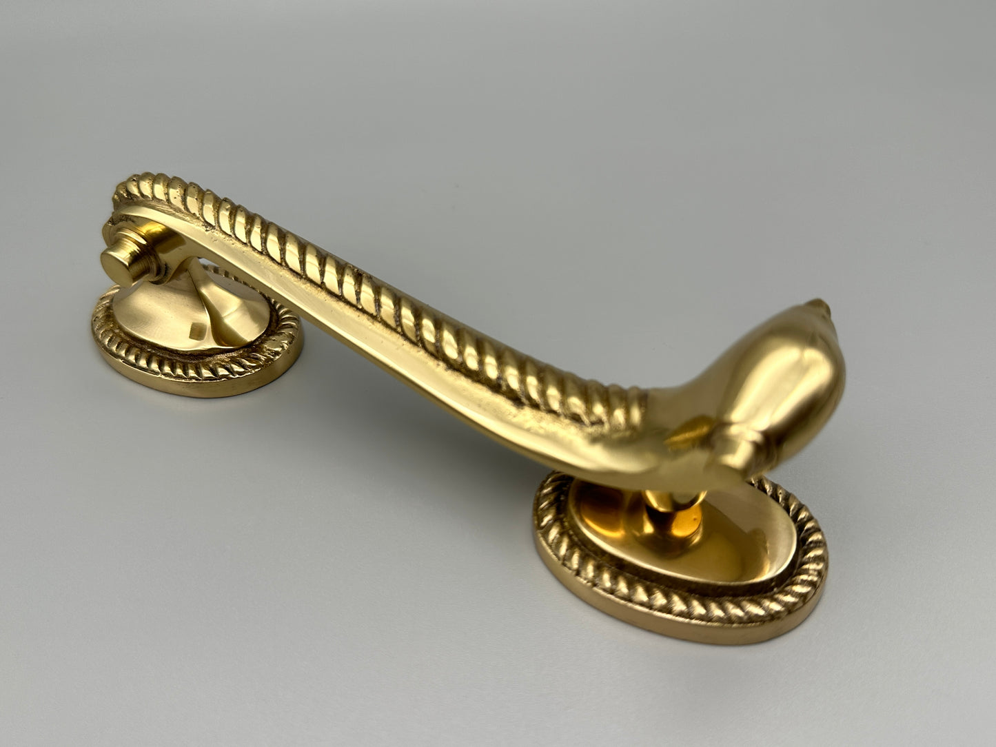 Georgian Solid Brass Door Knocker - Solid With Rear Fixing - 165mm - Pack of 1