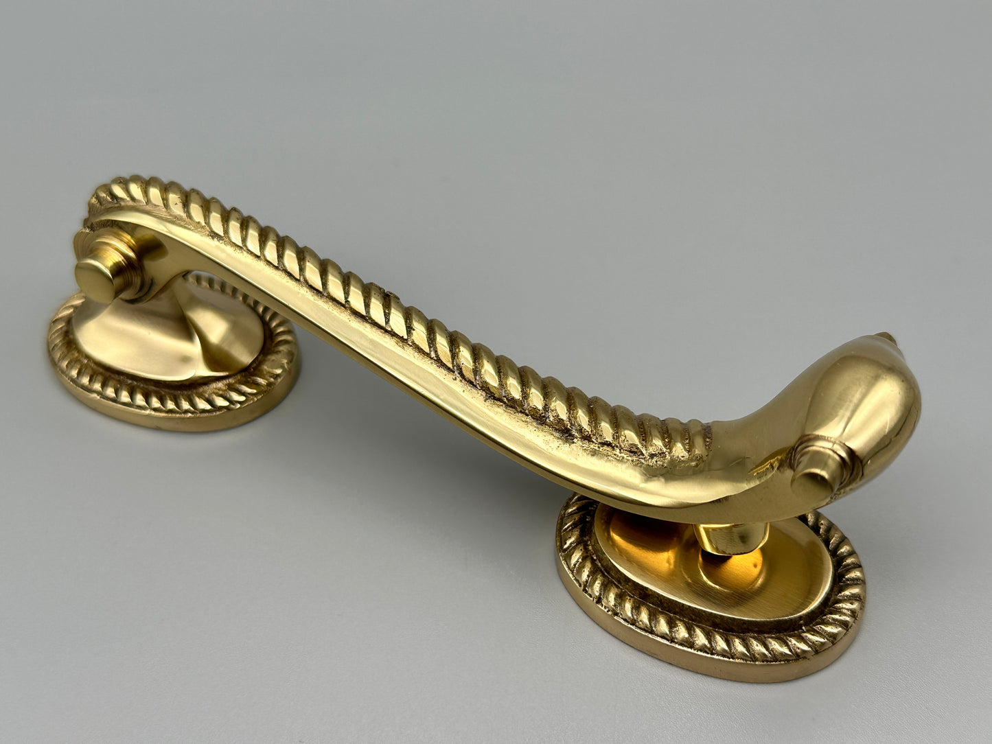 Georgian Solid Brass Door Knocker - Solid With Rear Fixing - 165mm - Pack of 1
