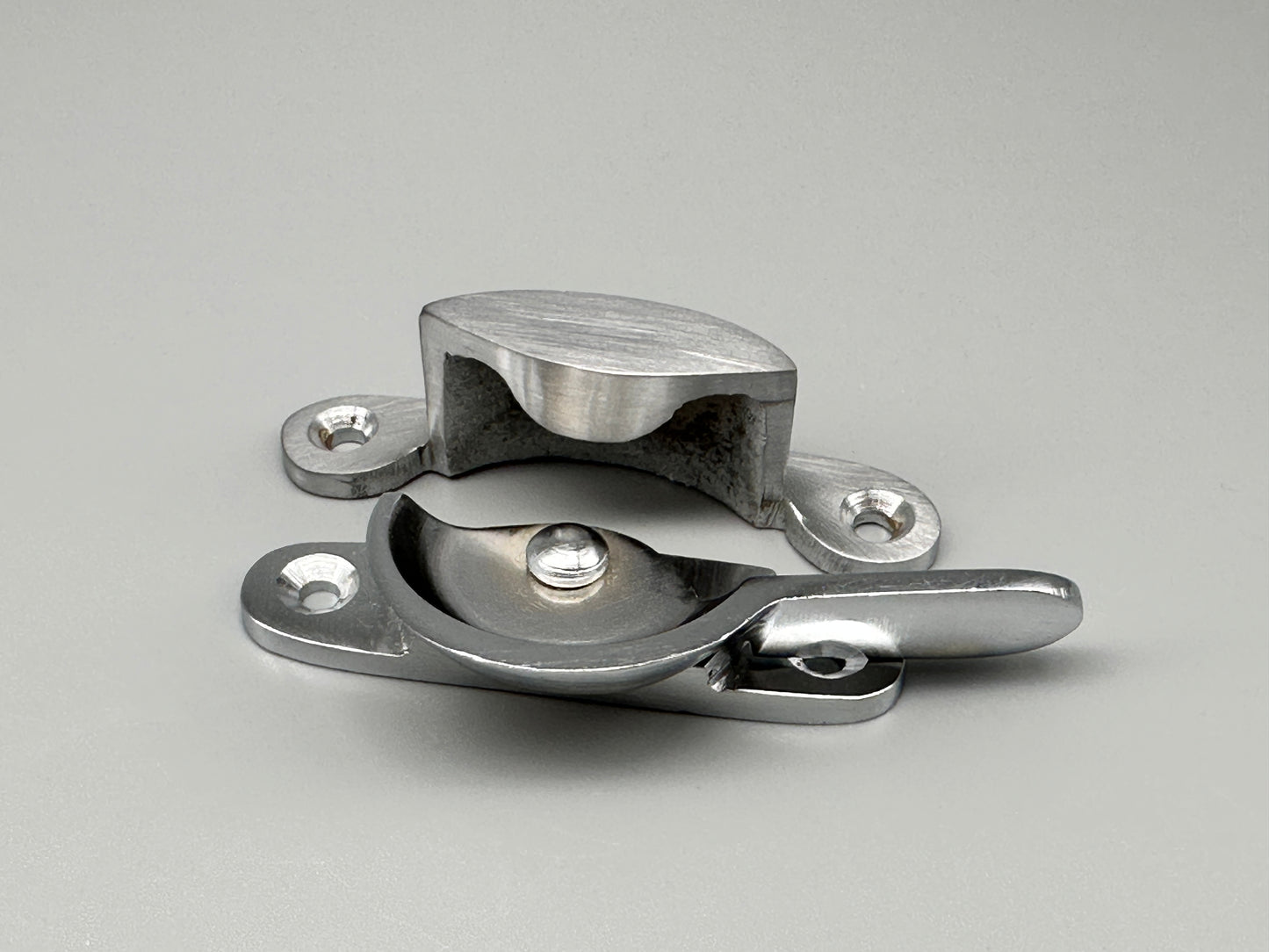 Satin Chrome Sash Window Swivel Locks - Fitch Fastener 65mm - Pack of 1