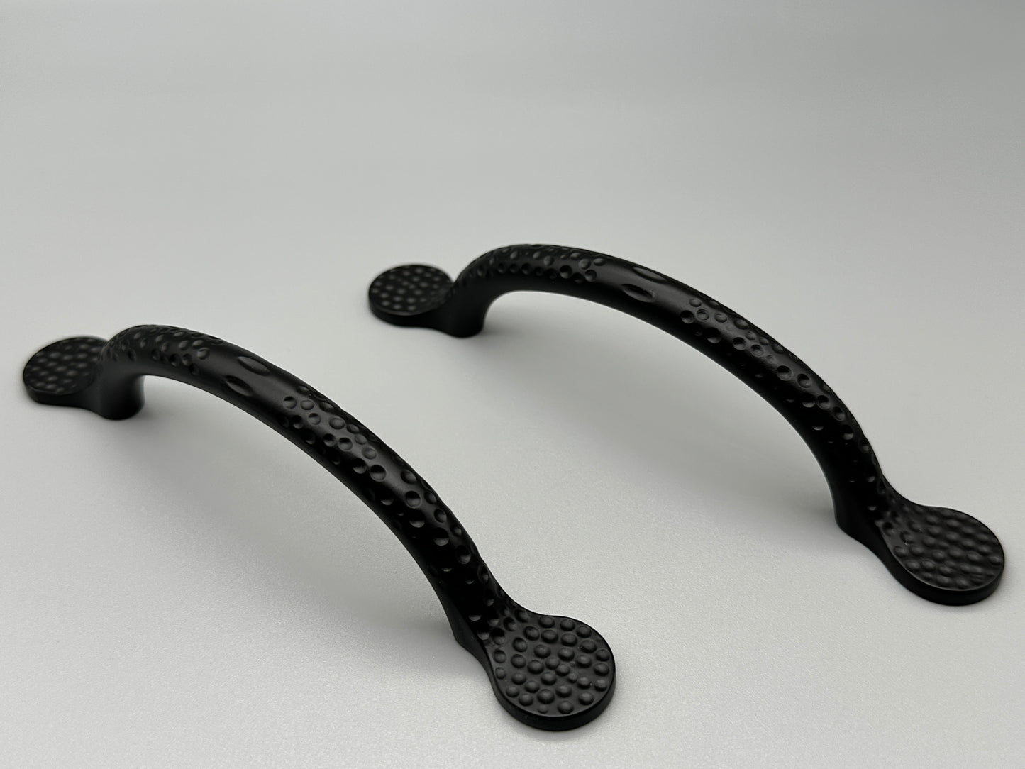 Solid Metal Handles - Black - Hammer Craft Finish 96mm - Pack of 1