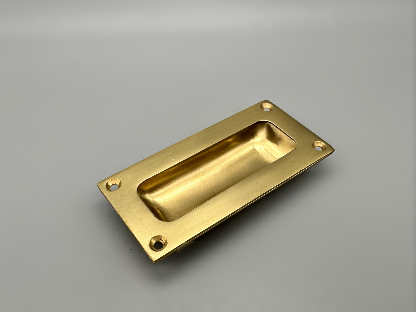 Brass Flush Recess Handles - Front Fix - 90mm - Pack of 1