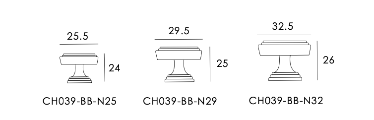 Cupboard Knob – Brushed Brass - Various Sizes