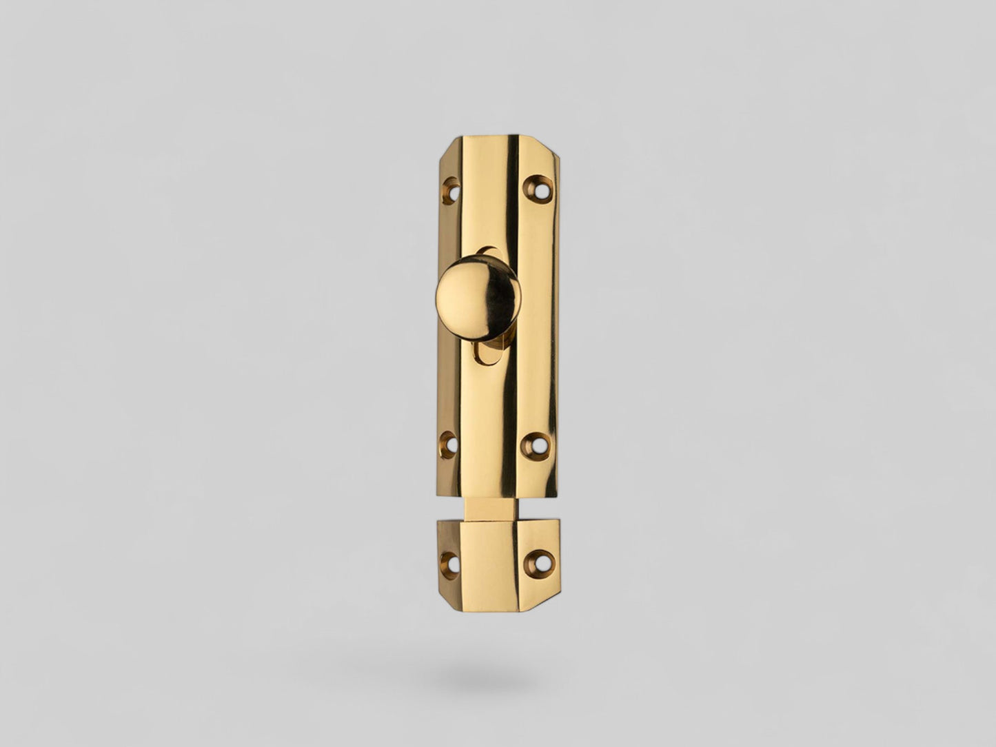 Surface Bolt 102mm – Polished Brass