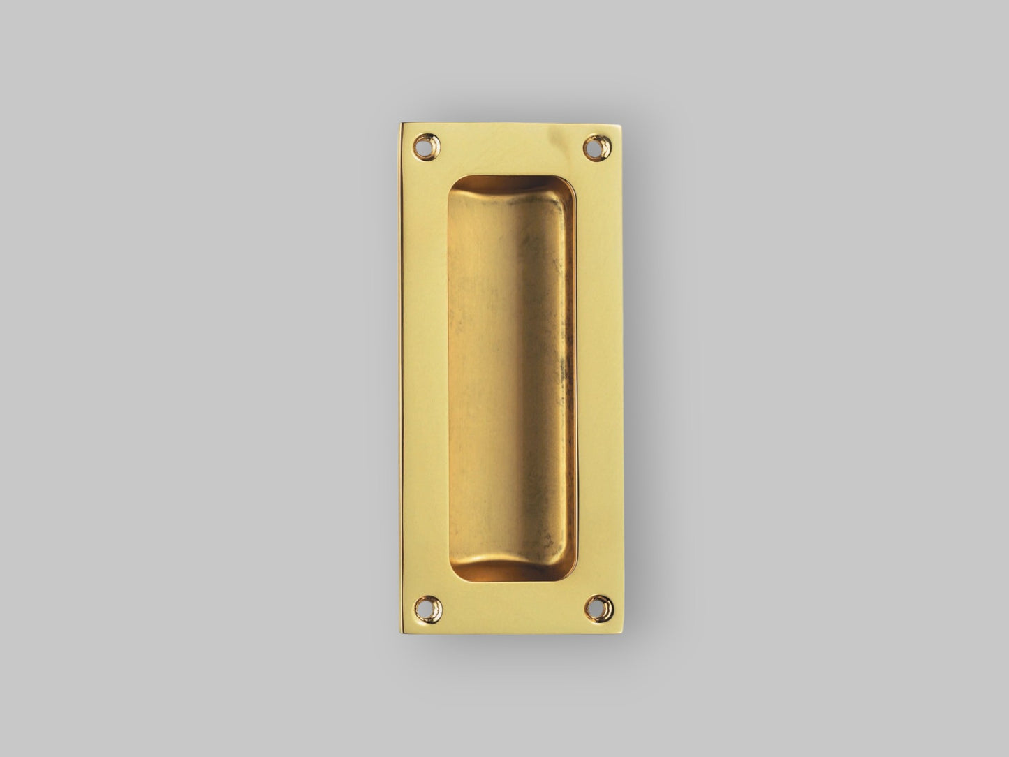 Flush Pull – Polished Brass – 102 x 45mm