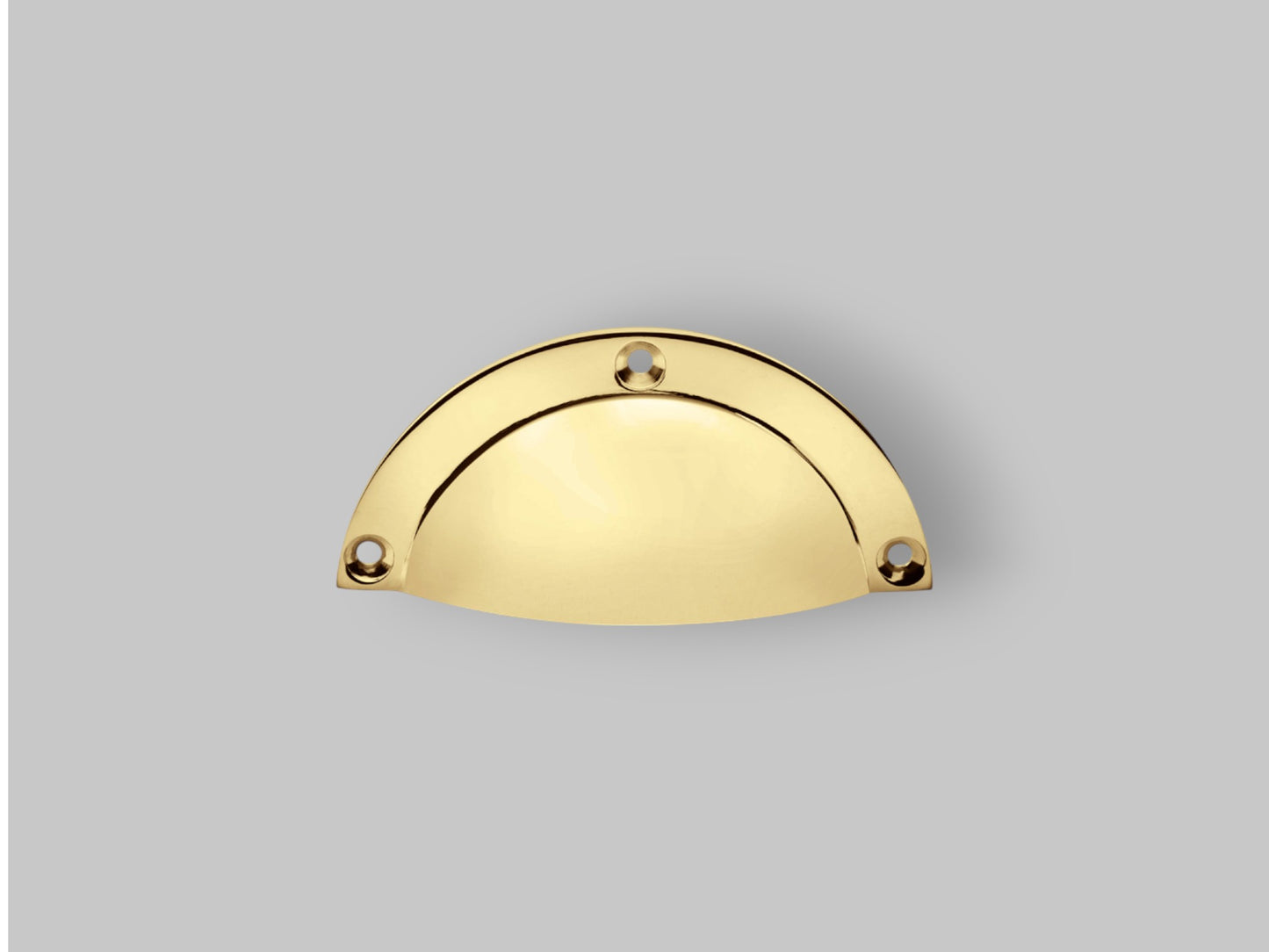 Half Moon Raoul cup pull face fix 97mm Polished Brass / Satin Brass