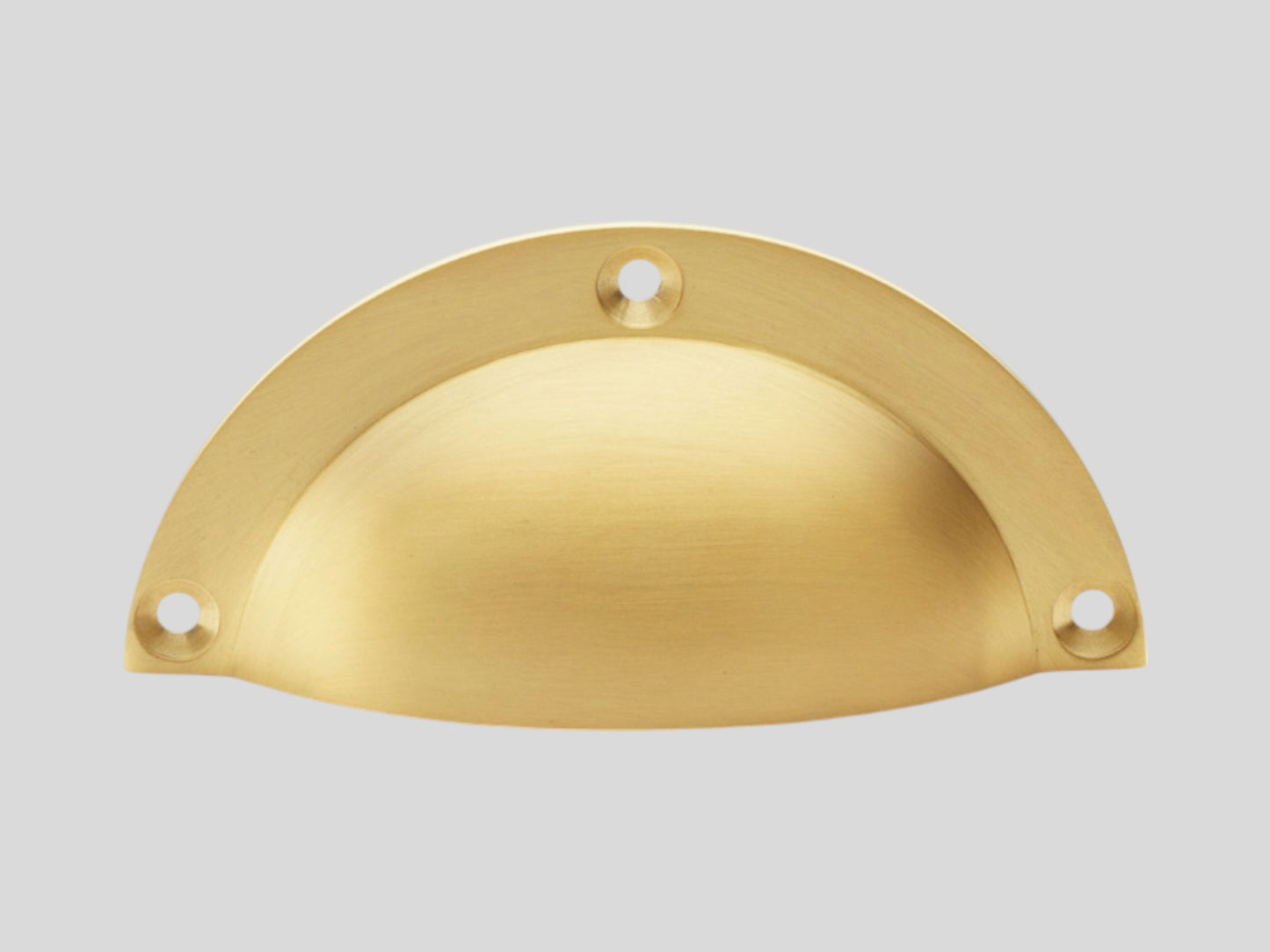 Half Moon Raoul cup pull face fix 97mm Polished Brass / Satin Brass