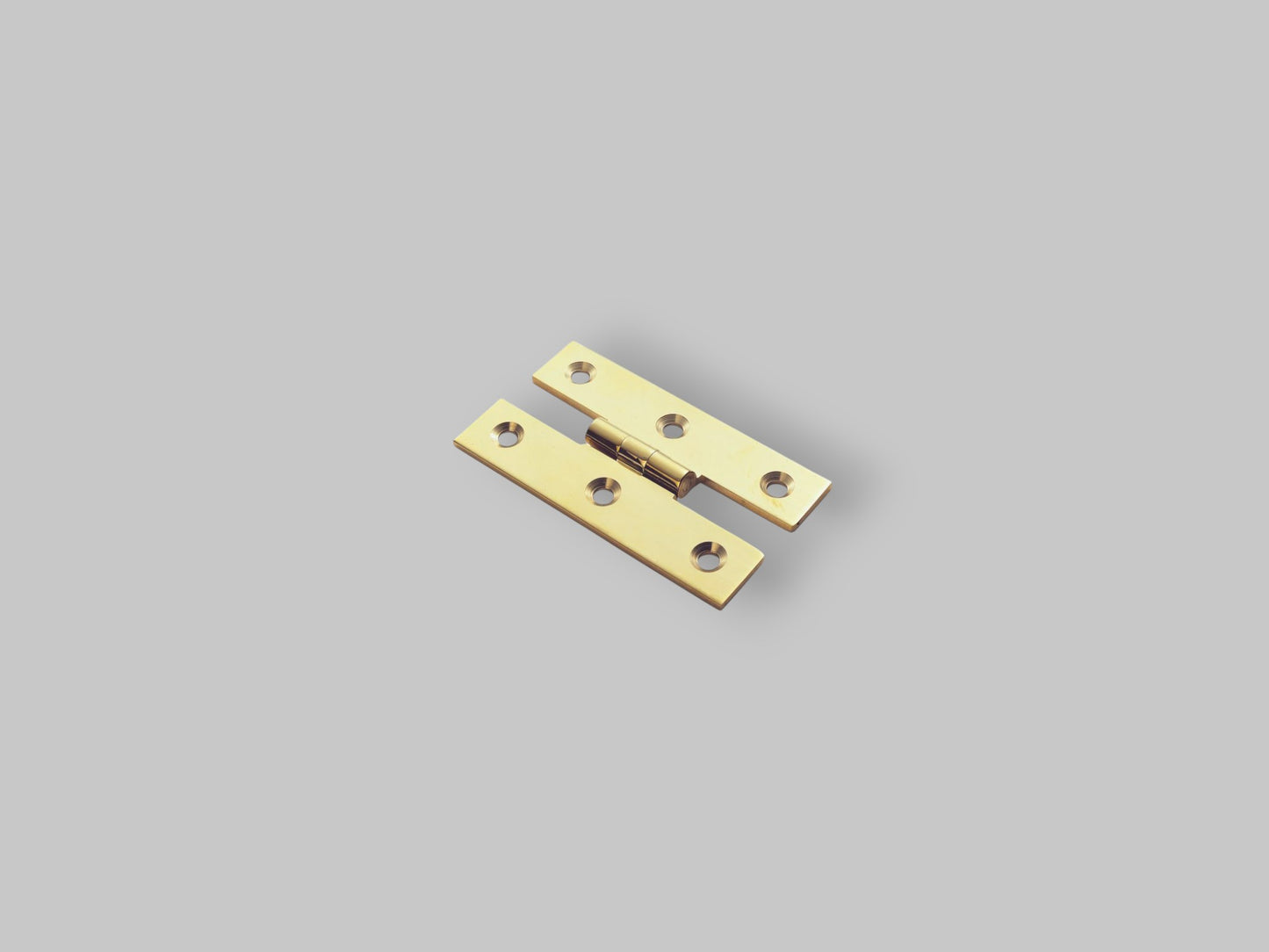H Pattern Hinge – Polished Brass – 63 x 38 x 2mm
