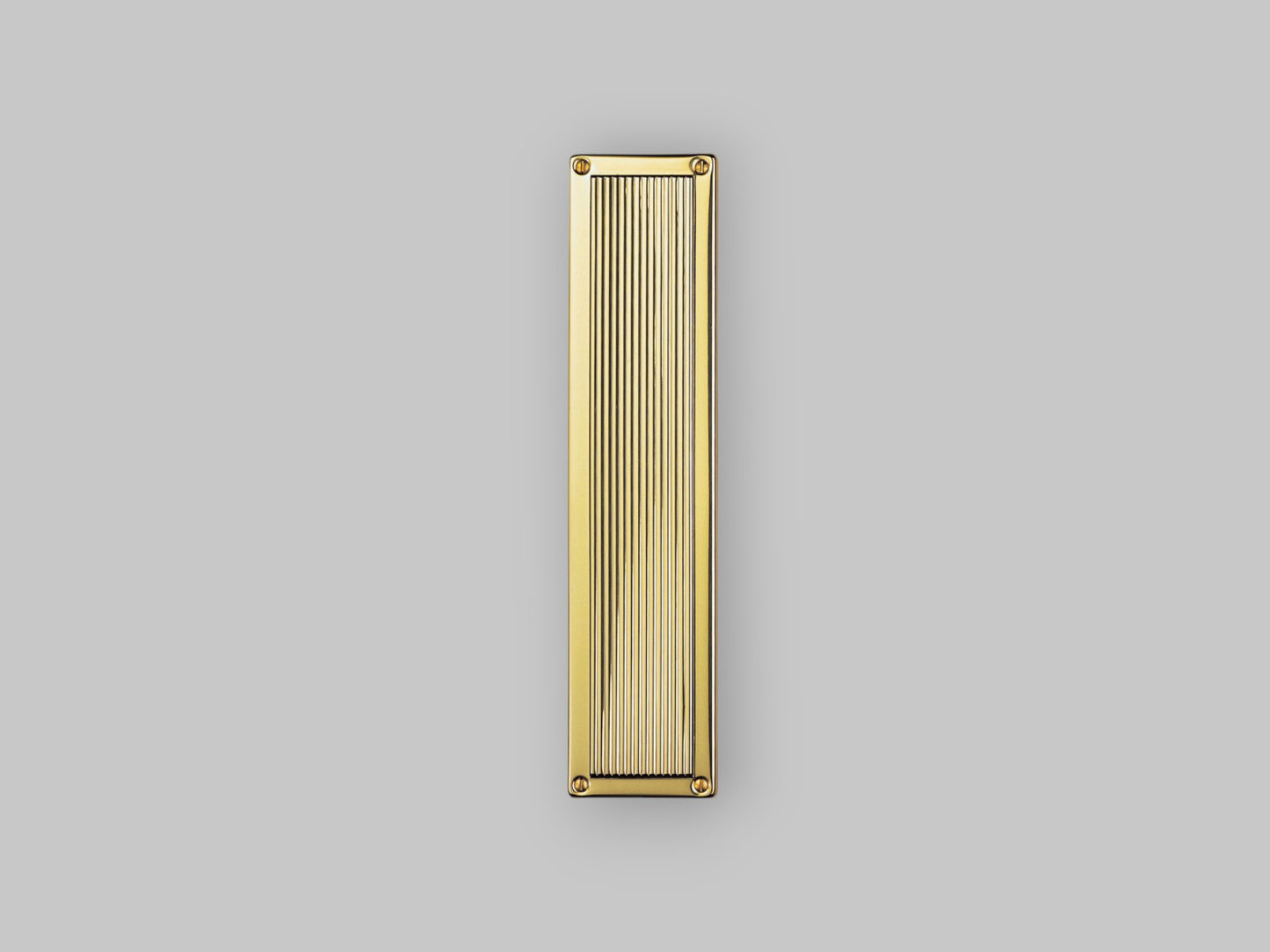 Queen Anne Finger Plate – Polished Brass – 305mm x 70mm