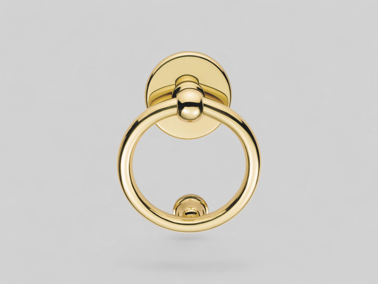 Polished Brass Victorian Ring Door Knocker – 134mm