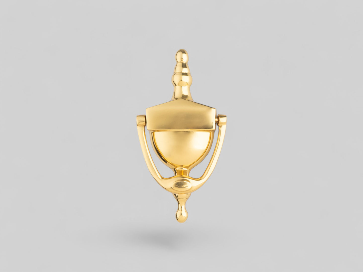 Polished Brass Victorian Urn Door Knocker - 152mm