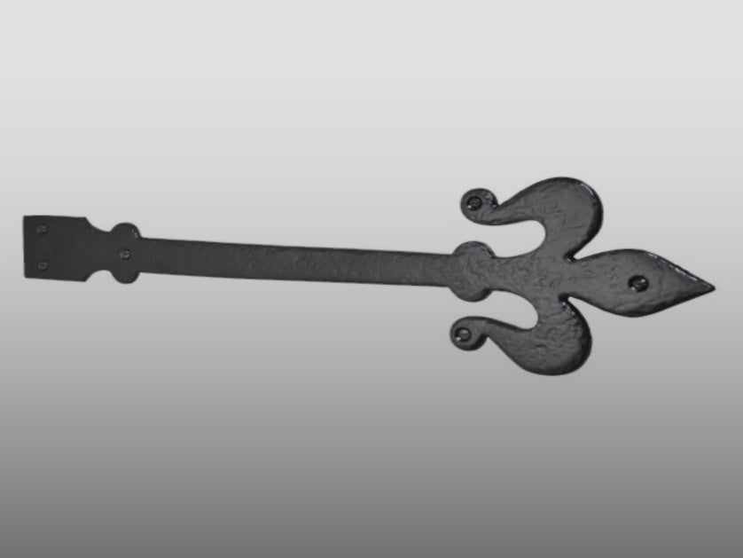 Pair of Antiqued Black Hinges - Heavy Antique Hinge Fronts 1200g each - 400mm