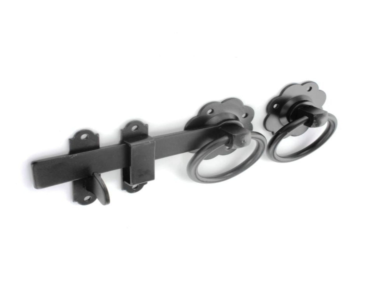 Black Cottage Ring Gate Latch Black 150mm (6" inch)