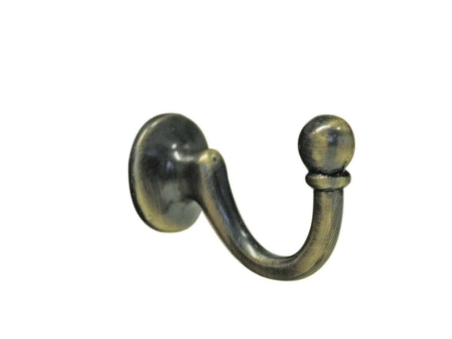 Pair of Ball End Tie - Back Hooks - Solid Screw Fixed Metal Hooks - Various Colour Finishings