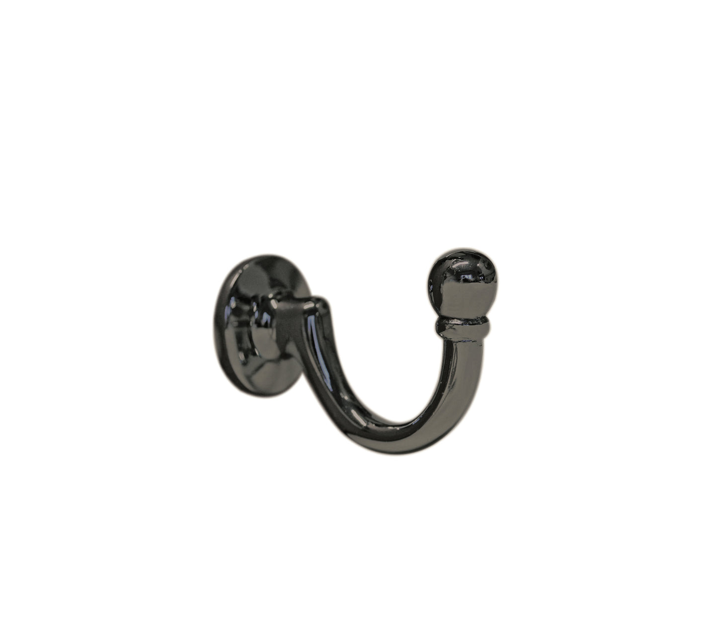 Pair of Ball End Tie - Back Hooks - Solid Screw Fixed Metal Hooks - Various Colour Finishings