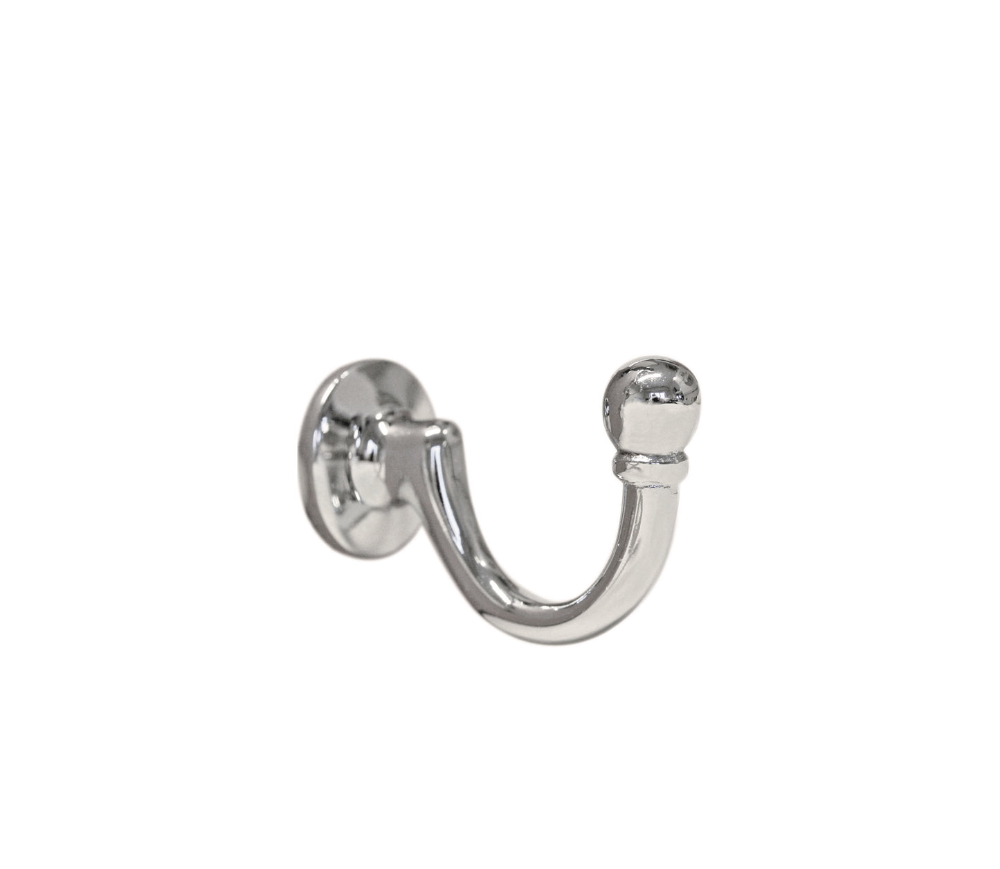 Pair of Ball End Tie - Back Hooks - Solid Screw Fixed Metal Hooks - Various Colour Finishings