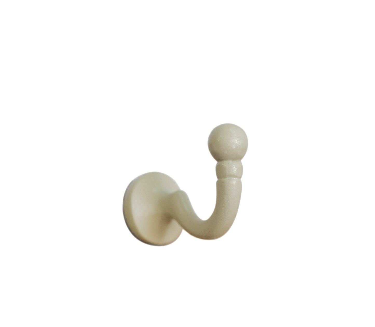Pair of Ball End Tie - Back Hooks - Solid Screw Fixed Metal Hooks - Various Colour Finishings