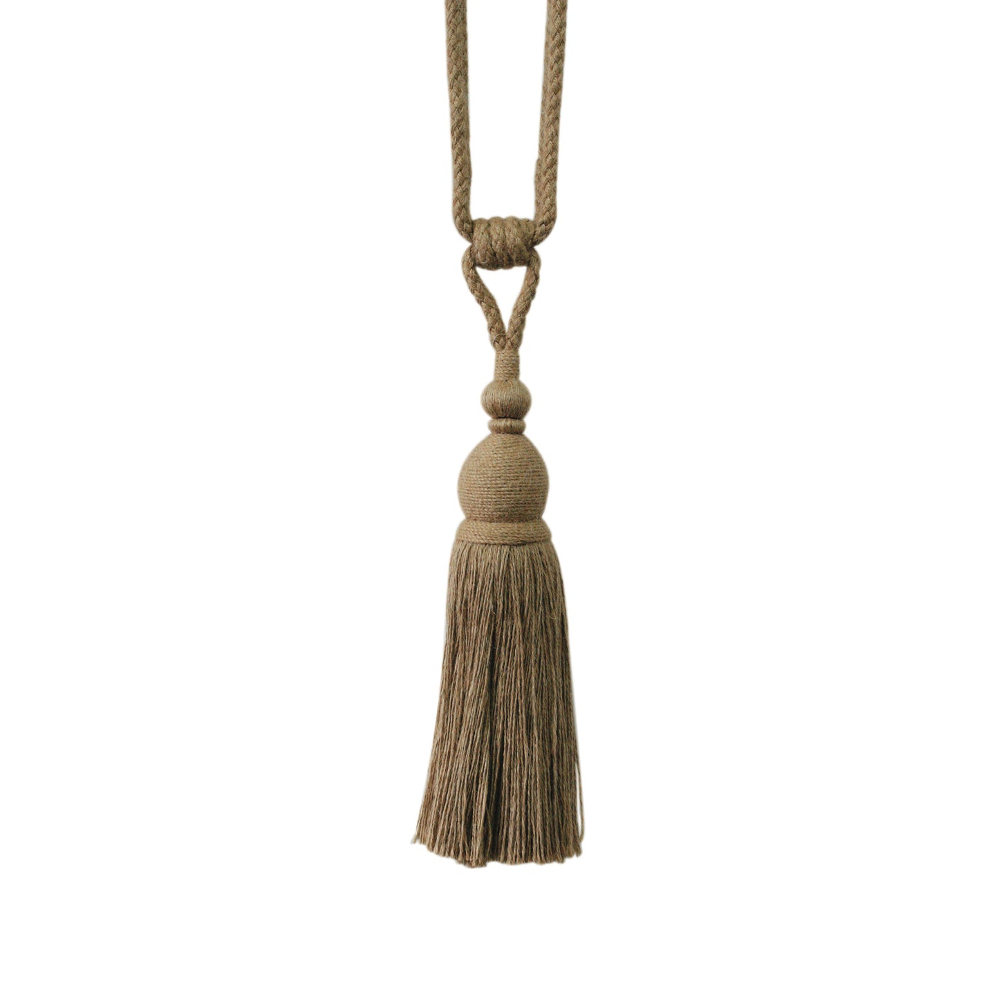 Pair of Kensington Tie Back Tassels - 900mm - Cotton & Jute Colours