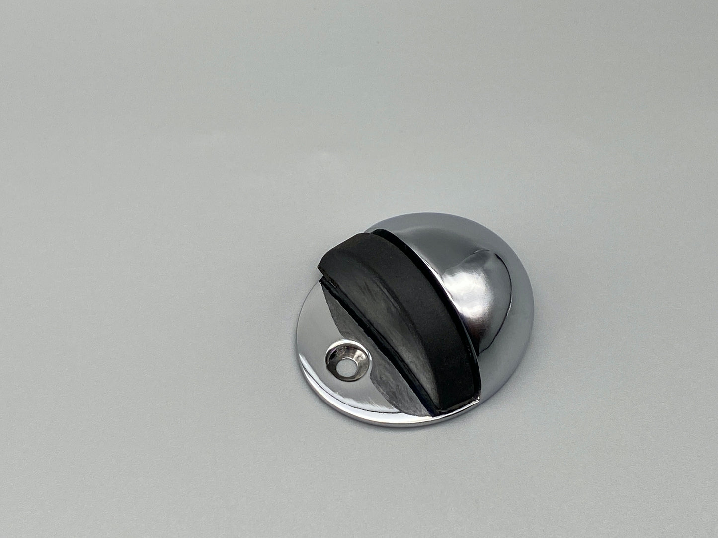Solid Chrome Oval Door Stop - 50mm