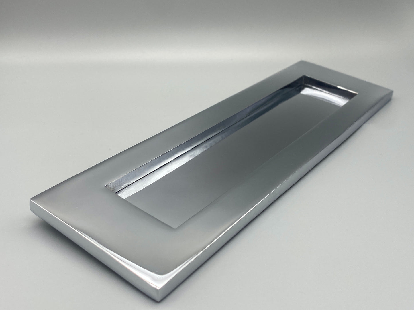 Solid Chrome Victorian Letter Plate - 250mm x 75mm / (10" x 3")
