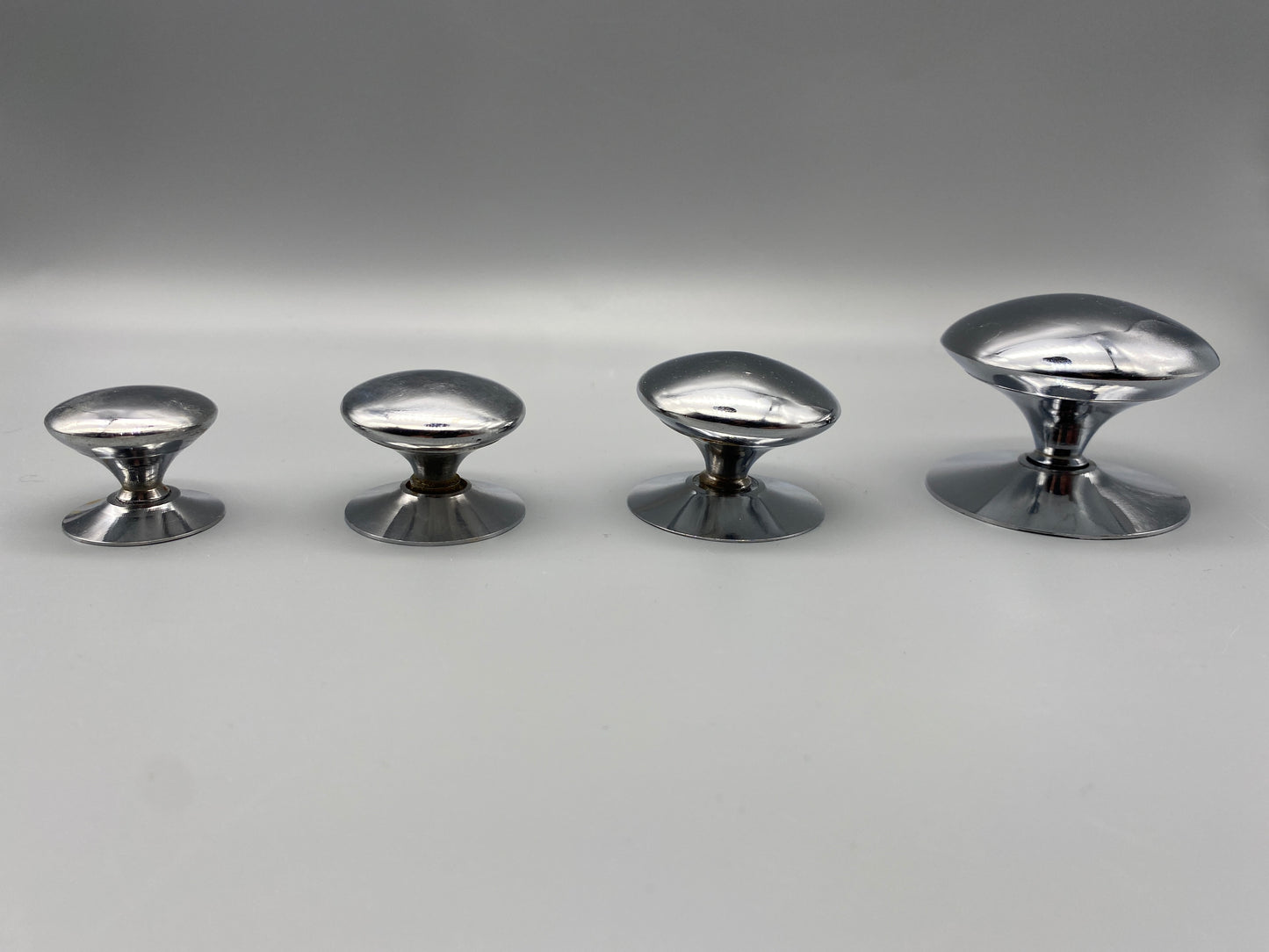 Solid Chrome on Brass Victorian Polished Knobs - Sizes from 25mm - 50mm Diameter