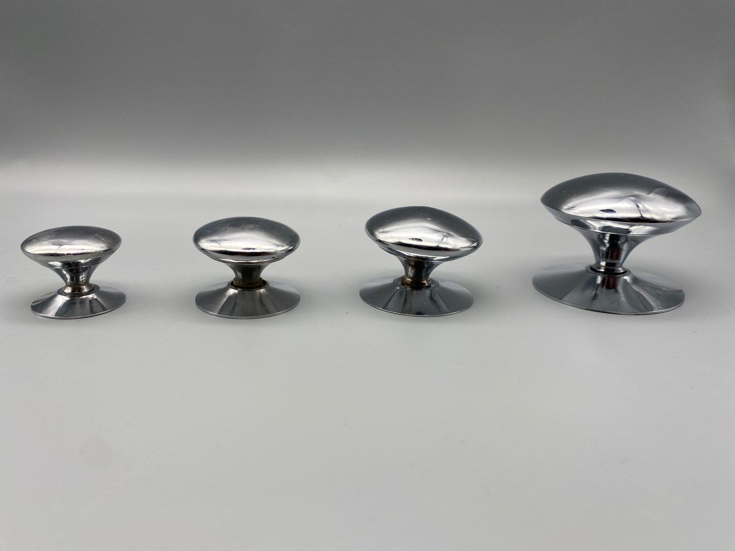 Solid Chrome on Brass Victorian Polished Knobs - Sizes from 25mm - 50mm Diameter