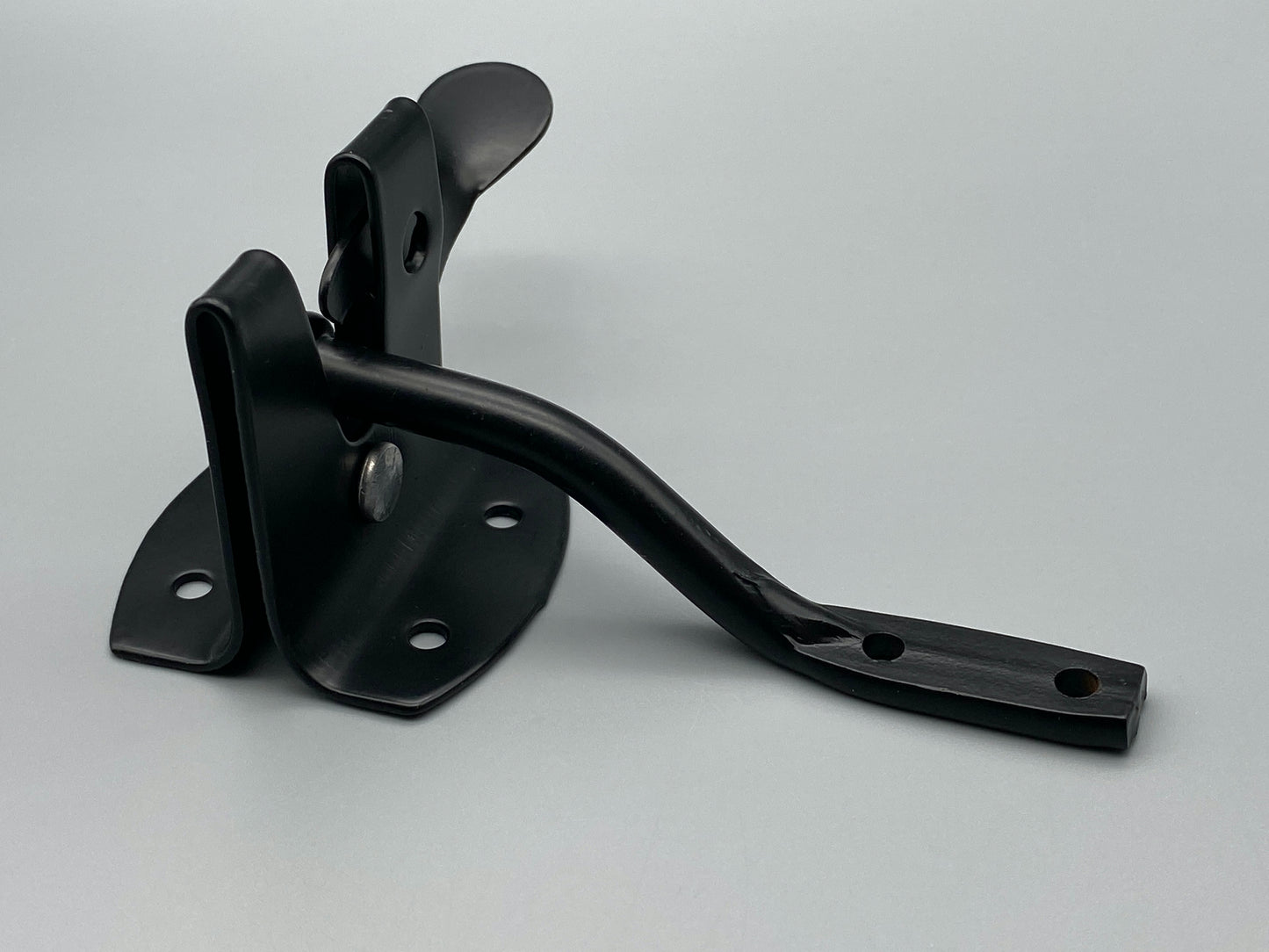 Traditional Auto Gate Latch Black - Black Coated Finish - 1 Set