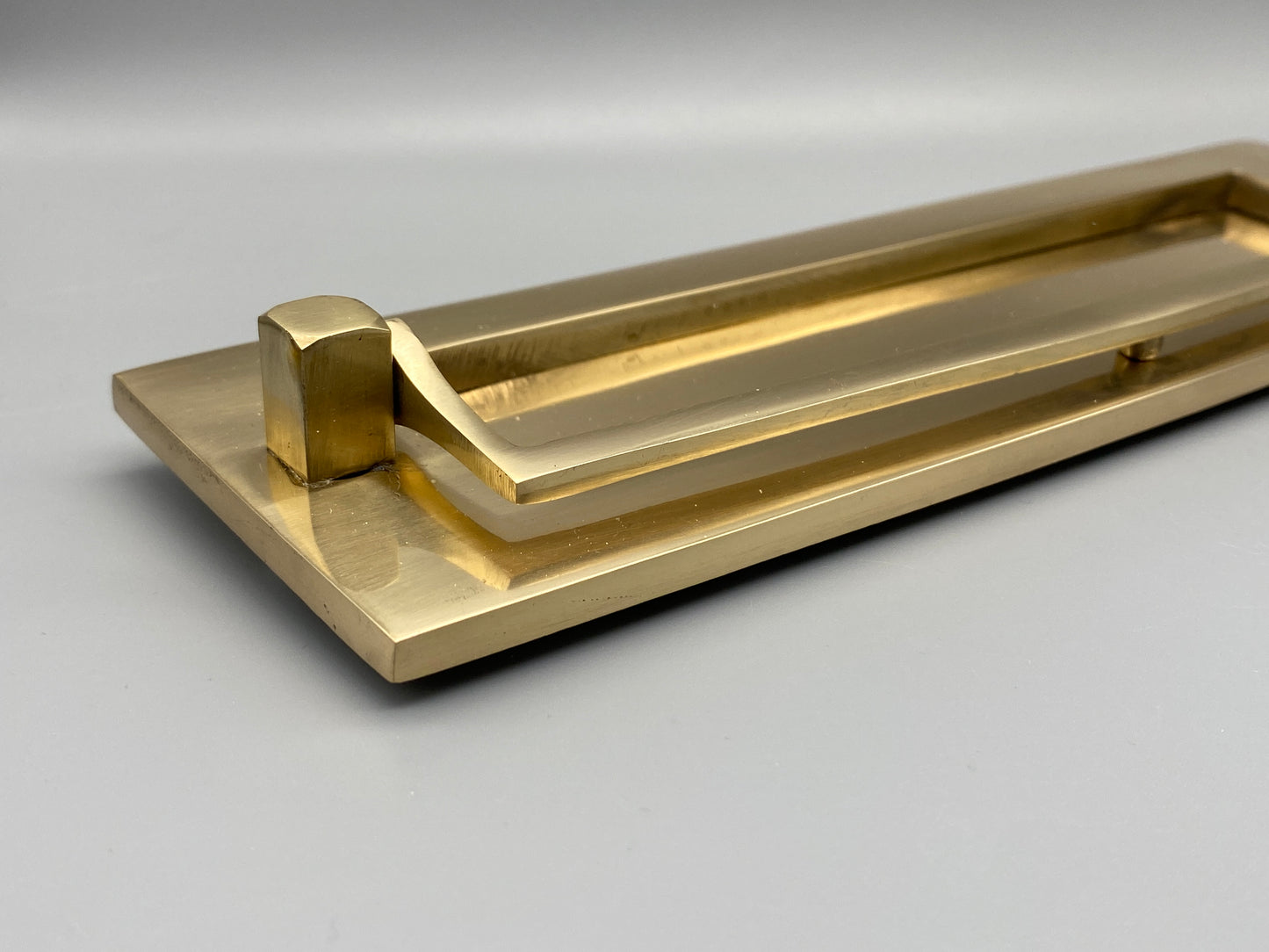 Solid Brass Victorian Letter Plate with Knocker - 250mm x 75mm / (10" x 3")