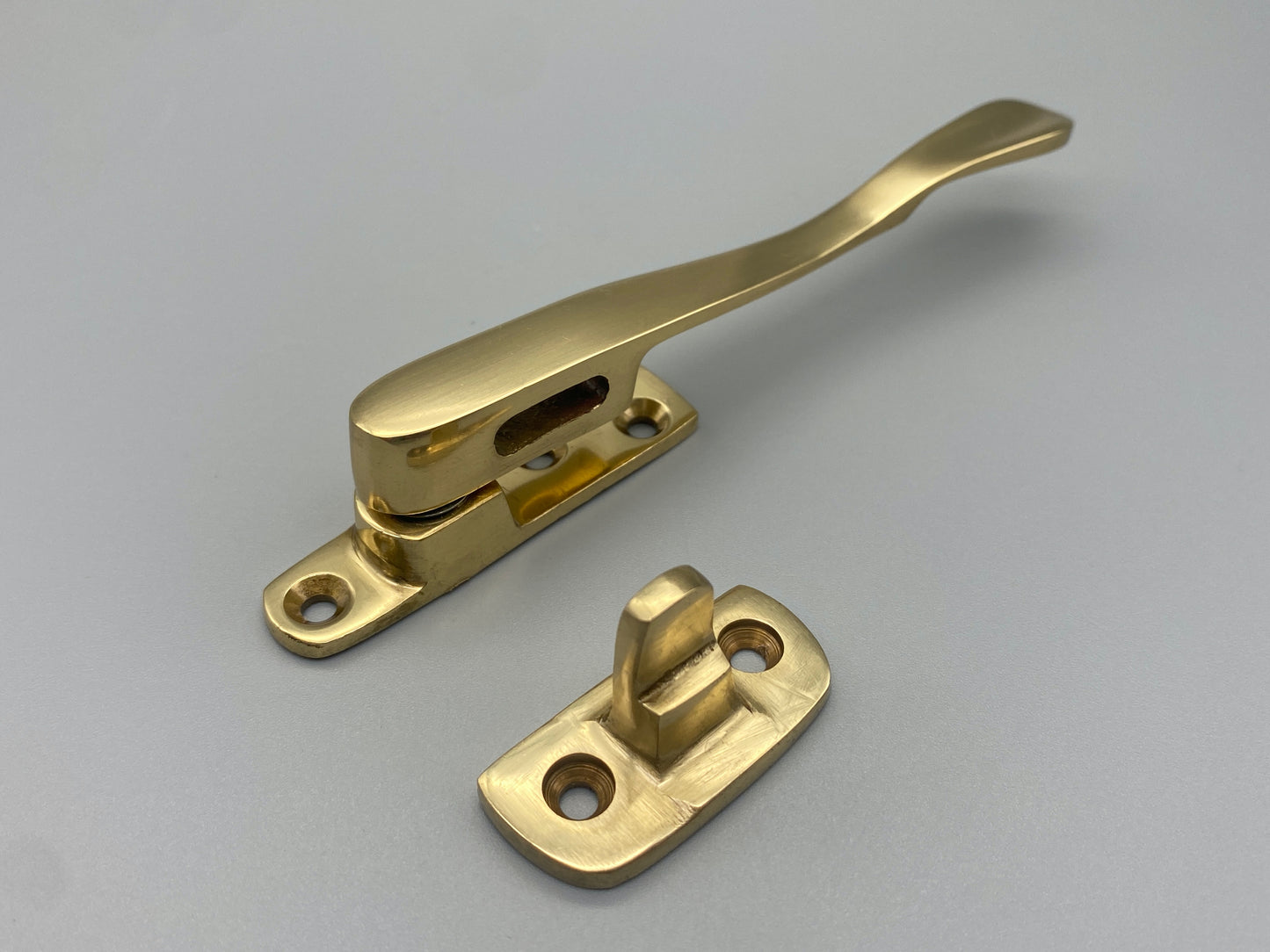 Solid Brass Victorian Casement Fastener Vent Spoon - 125mm
