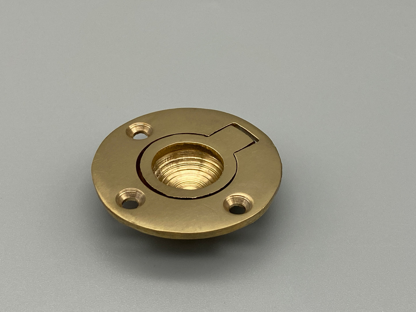 Round Solid Brass Flush Rings - Flush Drawer Rings - 38mm - Pack of 1