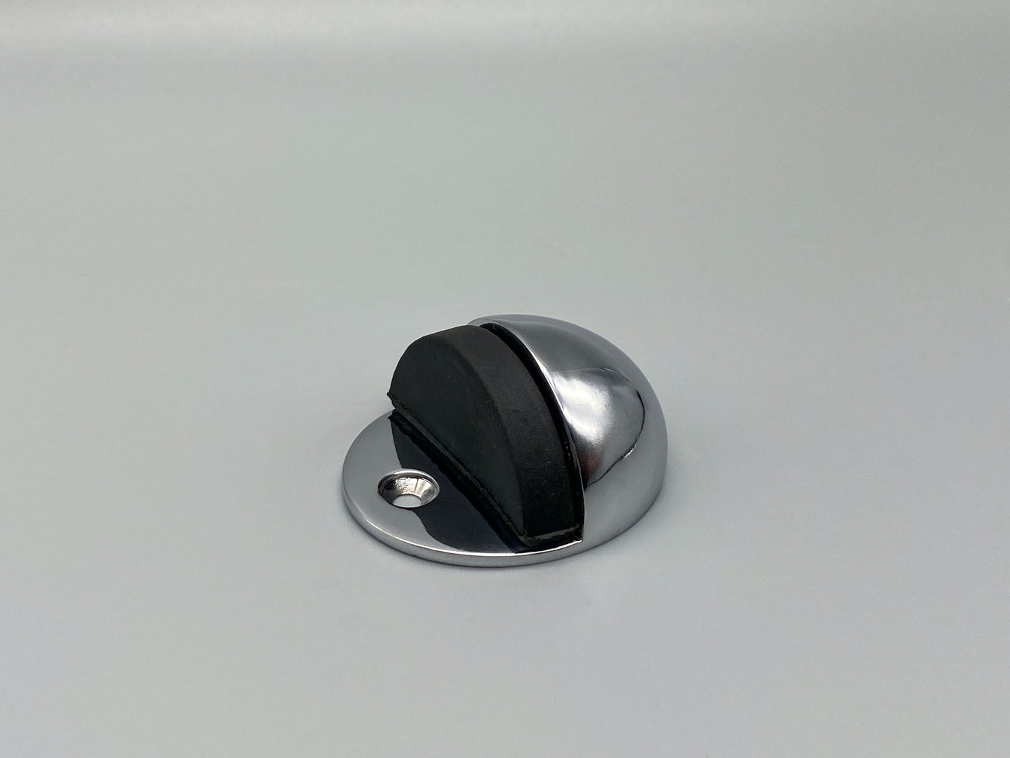Solid Chrome Oval Door Stop - 50mm